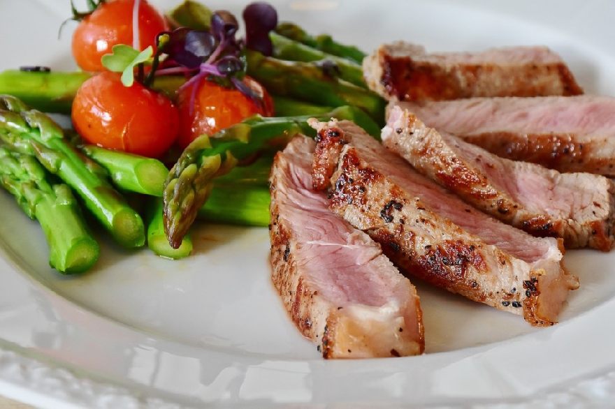 Steaks and vegetables