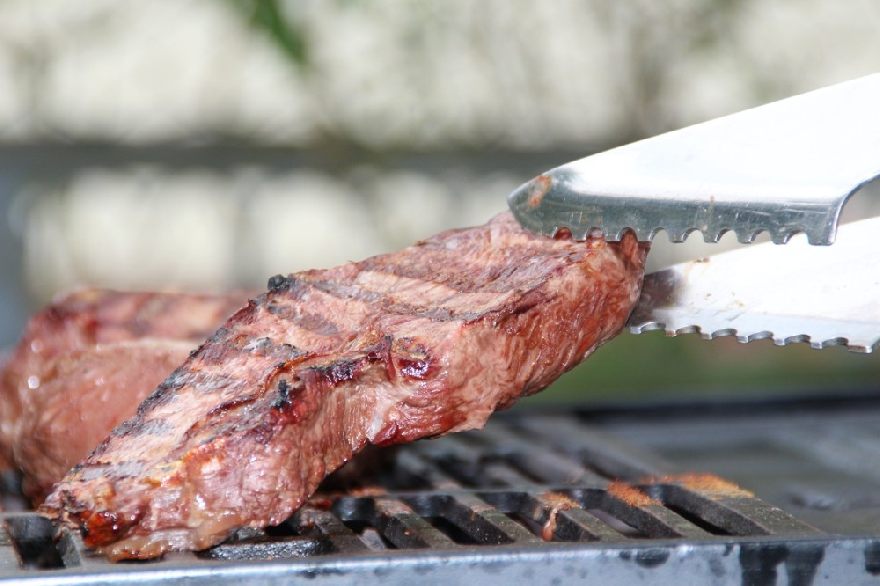 Steak on grill